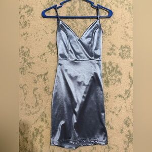Windsor Shimmering Silver Mini Dress
